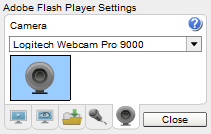 Adobe Flash Camera Settings